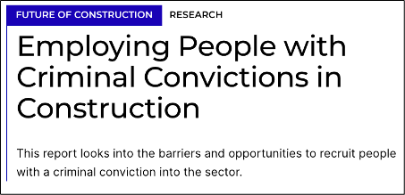 Employing People with Criminal Convictions in Construction