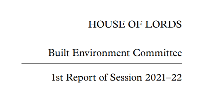 House of Lords: Built Environment Committee 